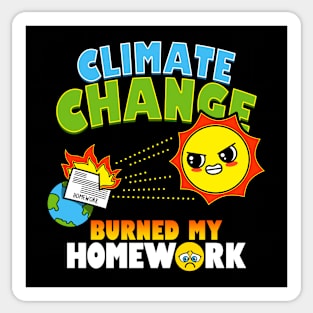 Funny Cute Kawaii Environmental  Climate Change Earth Funny Student Excuse Meme Sticker